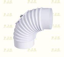 FM Füstcső alumínium Könyök Ø120/ 90° tisztítónyílással Szinterezett fehér