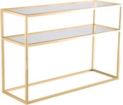 Settimo Consola moderna aurie cu blat din sticla Bristol 120 x 40 cm (EV075)