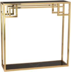 Settimo Consola moderna aurie cu blat negru ASTORIA 90 x 25 cm (EV073)