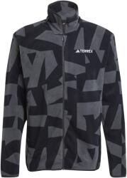 Adidas adidas Terrex Multi Printed Full-Zip Fleece Jacket M | Bărbați | Hanorace | Negru | JY4814 (JY4814)