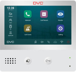 DVC Monitor Videointerfon IP, Hands-Free, 7" , TFT, WiFi/UTP, Redirecționare Apeluri, Montaj Pe Perete sau Masă - DVC IX471S (IX471S)