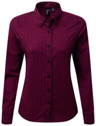 Premier PR352 'MAXTON' CHECK WOMEN'S LONG SLEEVE SHIRT S (PR352BKRDS)