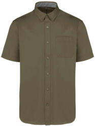 Kariban KA587 MEN'S ARIANA III SHORT-SLEEVE COTTON SHIRT XS (K587-LIGHT KHAKI-XS-20)