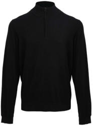 Premier PR695 MEN'S QUARTER-ZIP KNITTED SWEATER L (PR695BLACL)