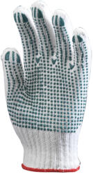  Kötött Pes/pamut Fehér Férfi Kesztyű, Tenyerén Kékpettyek_9