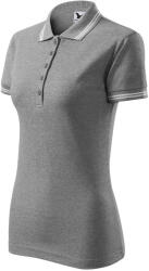 MALFINI Urban galléros póló női sötétszürke melírozott S (2201213)