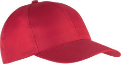 K-UP Kp156 Polyester Cap - 6 Panels U (kp156-red-unic-100)