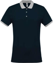 Kariban KA258 MEN'S TWO-TONE PIQUÉ POLO SHIRT S (K258-NAVY/OXFORD GREY-S-50)
