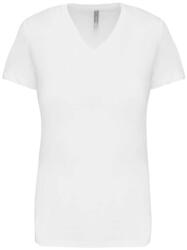 Kariban KA381 NŐI RÖVID UJJÚ V-NYAKÚ PÓLÓ 2XL (K381-WHITE-XXL-50)