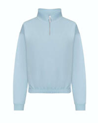 Just Hoods AWJH037 WOMEN'S CROPPED 1/4 ZIP SWEAT M (JH037SKYM24)