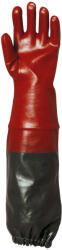  Mártott PVC kesztyű, bordó, sav-, lúg-, olajálló, 65 cm _9