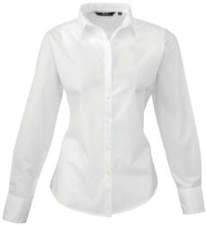Premier PR300 WOMEN'S LONG SLEEVE POPLIN BLOUSE 7XL (PR300WHIT28)