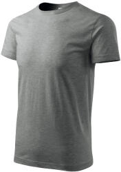 MALFINI Basic póló férfi sötétszürke melírozott XL (1291216)
