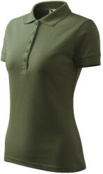 MALFINI Pique Polo galléros póló női khaki S (2100913)