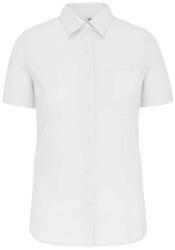 Kariban KA544 LADIES' SHORT-SLEEVED COTTON POPLIN SHIRT 3XL (K544-WHITE-3XL-12)