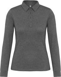 Kariban KA265 LADIES' LONG SLEEVE JERSEY POLO SHIRT M (K265-GREY HEATHER-M-30)