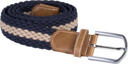 K-UP Kp805 Braided Elasticated Belt U (kp805-navy/beige-uniq-60)