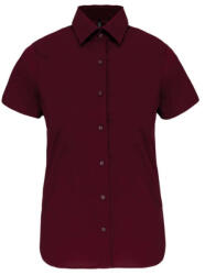 Kariban KA532 LADIES' SHORT-SLEEVED COTTON/ELASTANE SHIRT M (K532-WINE-M-12)