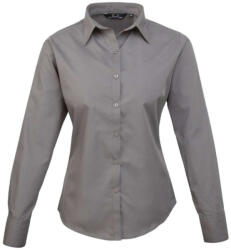 Premier PR300 WOMEN'S LONG SLEEVE POPLIN BLOUSE XS (PR300DGRE08)