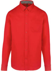 Kariban KA586 MEN'S NEVADA LONG-SLEEVE COTTON SHIRT XL (K586-RED-XL-20)