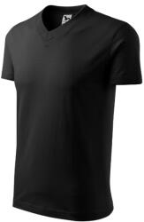 MALFINI V-neck póló unisex fekete L (1020115)