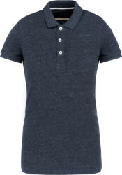 Kariban KV2207 LADIES' VINTAGE SHORT SLEEVE POLO SHIRT S (KV2207A-NIGHT BLUE HEATHER-S-30)