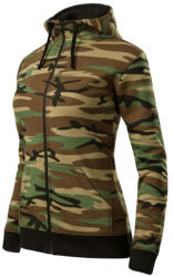 MALFINI Camo Zipper felső női barna terepszín S (C203313)