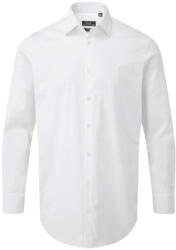 Premier PR244 MEN'S STRETCH-FIT COTTON POPLIN LONG SLEEVE SHIRT M (PR244WHITM)