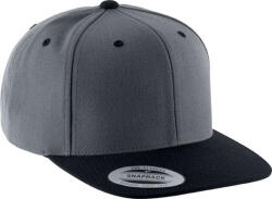 K-UP Kp910 Flat Peak Cap - 6 Panels U (kp910-dark Grey/black-unic-100)