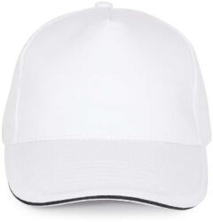 K-UP Kp124 Sandwich Peak Cap - 5 Panels U (kp124-white/navy-unic-100)