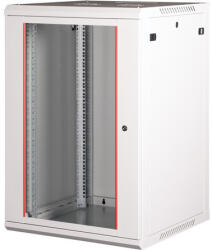 Lande PROlineB 600x600 lapraszerelt 18U 19" fali rack szekrény szürke (LN-WB-18U6060-LG-F) - tech-heaven