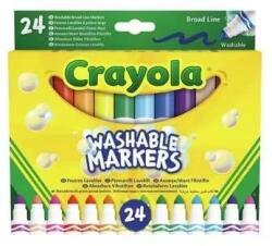 Crayola : Tompahegyű, lemosható filctoll - 24 db-os