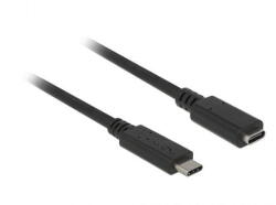 Delock DE85532 Delock USB 3.1 Gen1 Type-C hosszabbító kábel apa/anya 0, 5m fekete (85532) (DE85532)