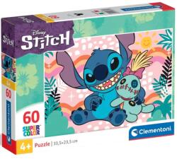 Clementoni Puzzle supercolor de 60 de piese cu Lilo și Stitch și plușul Scrump - Clementoni (26331) Puzzle