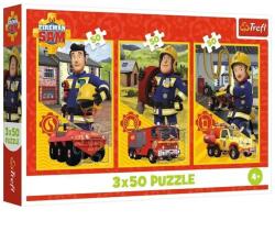 Trefl Sam pompierul: Echipa de pompieri puzzle 3x50 piese - Trefl (34880) Puzzle