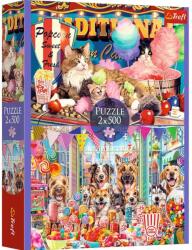 Trefl Puzzle cu animale dulci 2x500 piese - Trefl (37495) Puzzle
