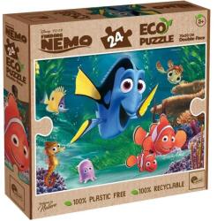 Lisciani În căutarea lui Nemo 2 în 1, puzzle Eco maxi cu 24 de piese și carte de colorat 70x50cm - Lisciani (91836) Puzzle