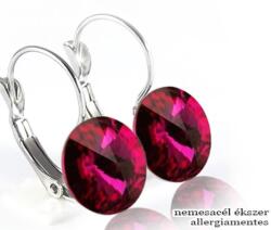 HAND MADE RIVOLI FRANCIA KAPCSOS FÜLBEVALÓ - 14mm-es KRISTÁLLYAL