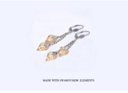 Saját készítésű ékszer Swarovski Swarovski szív alakú fülbevaló