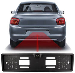 Carguard Rendszámtábla Keretbe Épített Tolatókamera - 12V