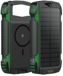 4smarts Powerbank Solar TitanPack Rugged UltiMag 20000mAh napelemes, zöld
