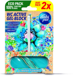 Ambi Pur WC Active gel-block Water Flowers 2x45 g