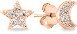 Brilio Silver Cercei bronz asimetrici cu pietre de zircon EA616R