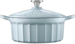 Buydeem Cratita cu capac BUYDEEM CP521-WB, 2.9 l, Fonta emailata, Albastru deschis (CP521-WB)