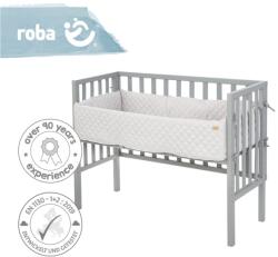 roba Co-Sleeping Bed 2in1 90x45 (mattress, nest & barri Taupe Style silver grey babaöböl