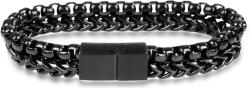 Troli Fekete férfi acél karkötő