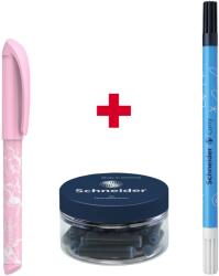 Schneider Easy Pink golyóstoll + 30db tollbetét/tégely + Corry tinta eltávolító toll