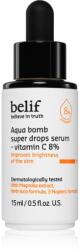 belif Aqua Bomb Super Drops Serum Vitamin C 8% bőrélénkítő szérum C-vitaminnal ránctalanító hatással 15 ml