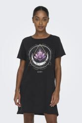 ONLY Only, Egyenes fazonú mintás pamutruha, Fekete, Törtfehér, XS (15232549-BLACK-LOTUS-XS)