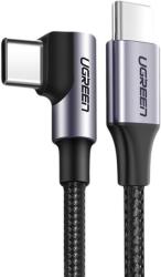 UGREEN USB Type-C - USB Type-C kábel döntött fejjel PD 60W 20V 3A 1m szürke/fekete (US255 50123)